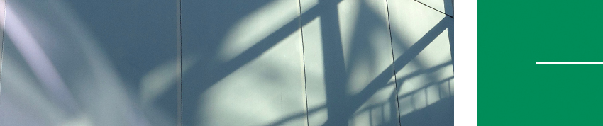 Licht und Schatten auf der Fassade des Schulgebäudes